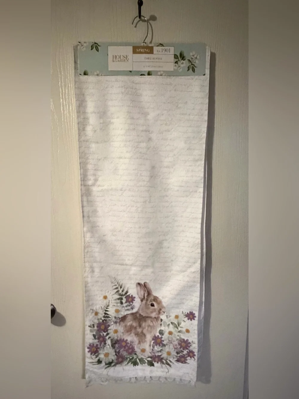 House & Garden Bunny Print Table Runner 16”x90”
